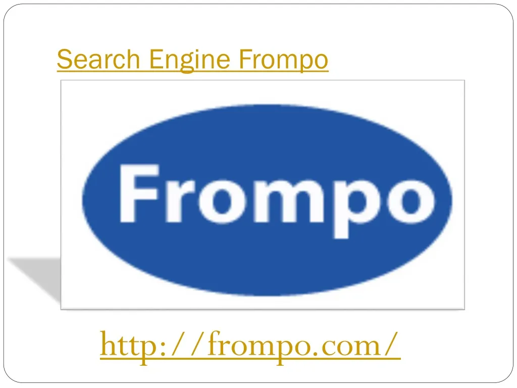 search engine frompo