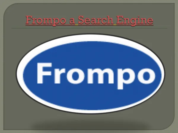 Frompo a Search Engine for all