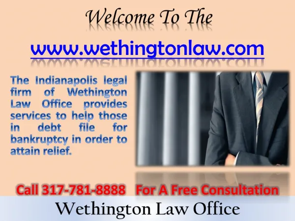 Bankruptcy Attorney Indianapolis- Foreclosure Attorney- Debt Relief