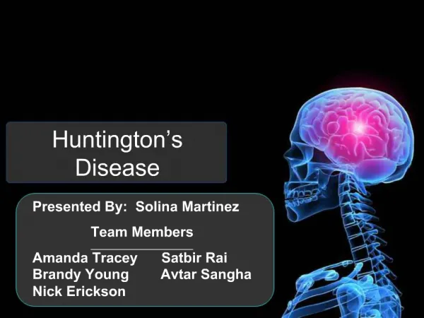 Ppt Huntington S Disease Powerpoint Presentation Free Download Id793014 9206