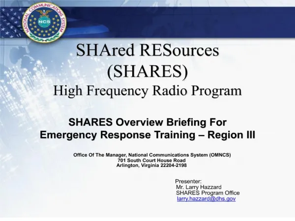shared resources shares high frequency radio program