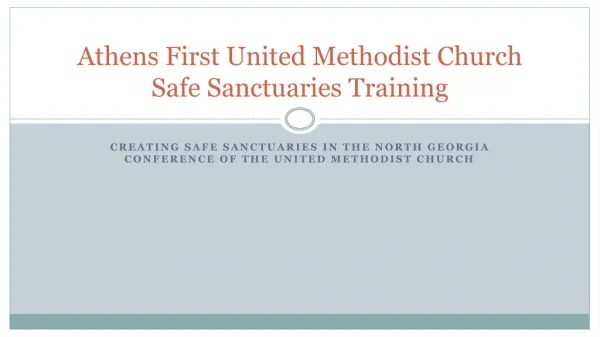 Athens First United Methodist Church Safe Sanctuaries Training