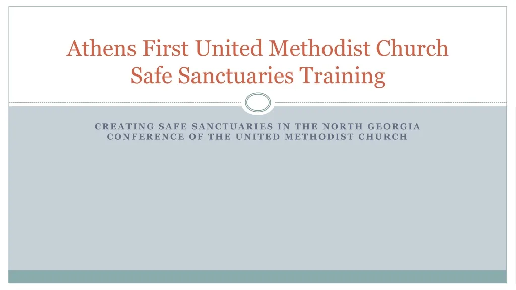 athens first united methodist church safe sanctuaries training