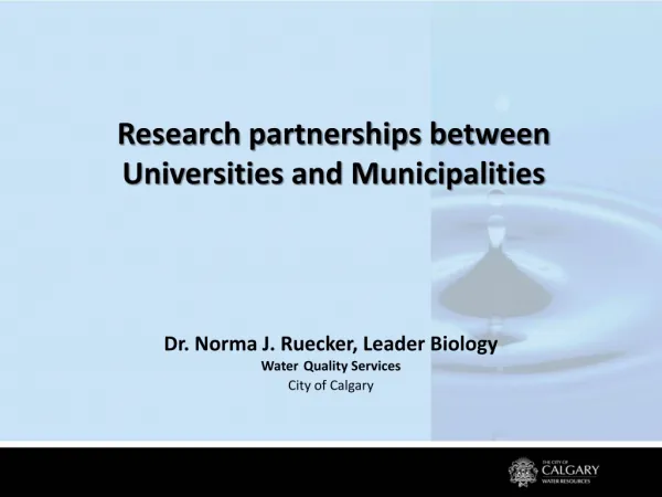 Research partnerships between Universities and Municipalities