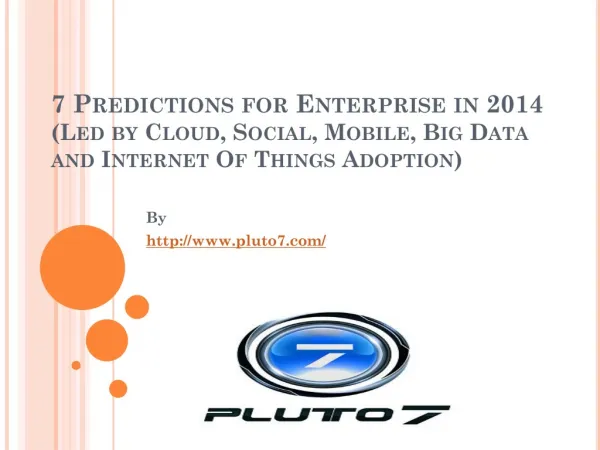 7 Predictions for Enterprise in 2014 led by Big Data Social