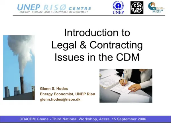 introduction to legal contracting issues in the cdm