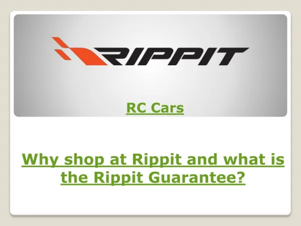 Why shop at Rippit and what is the Rippit Guarantee?