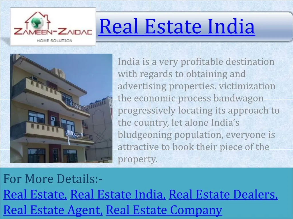 india is a very profitable destination with