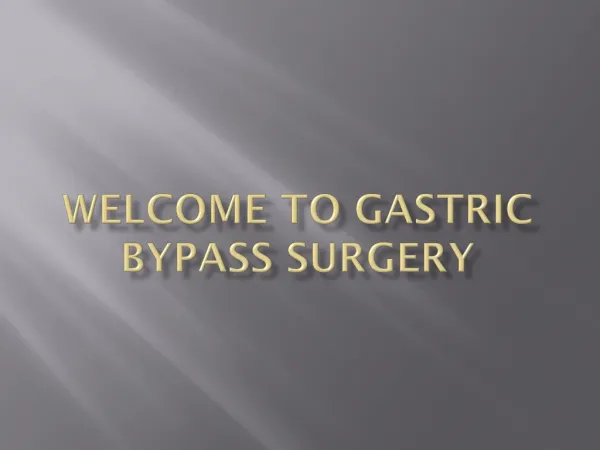 Bariatric Surgery: Weight Loss Surgery Options