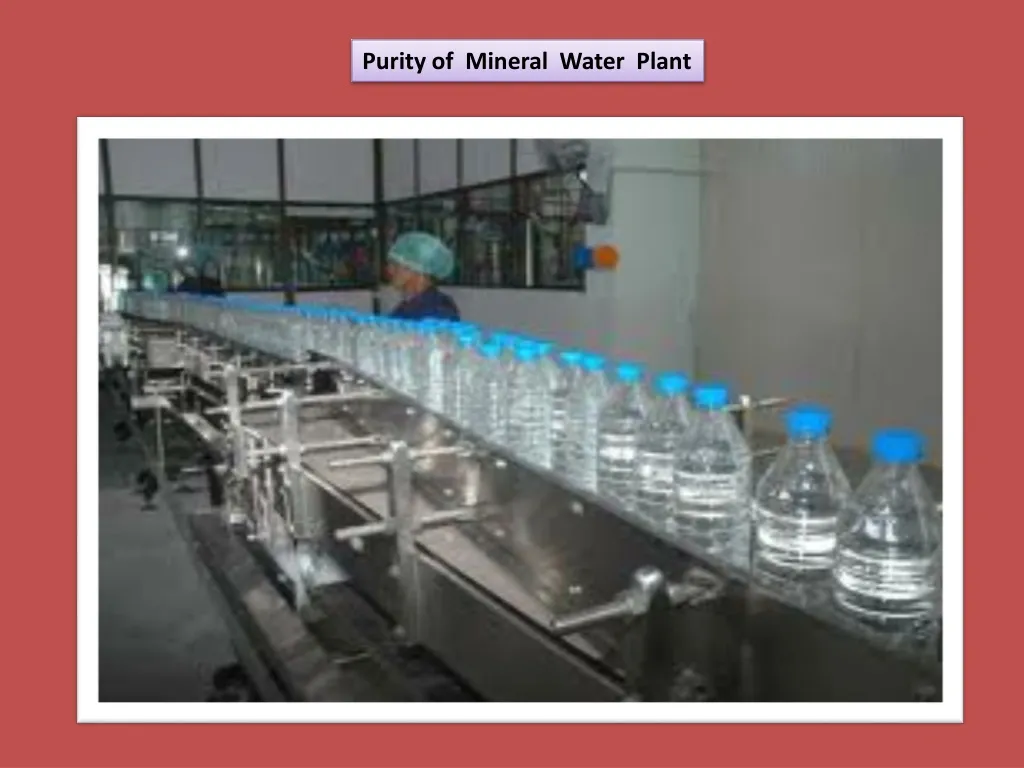 purity of mineral water plant