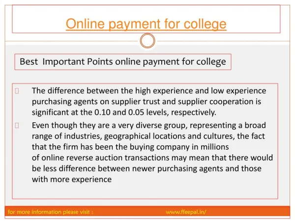 online payment for college fee system