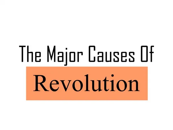 The Major Causes Of