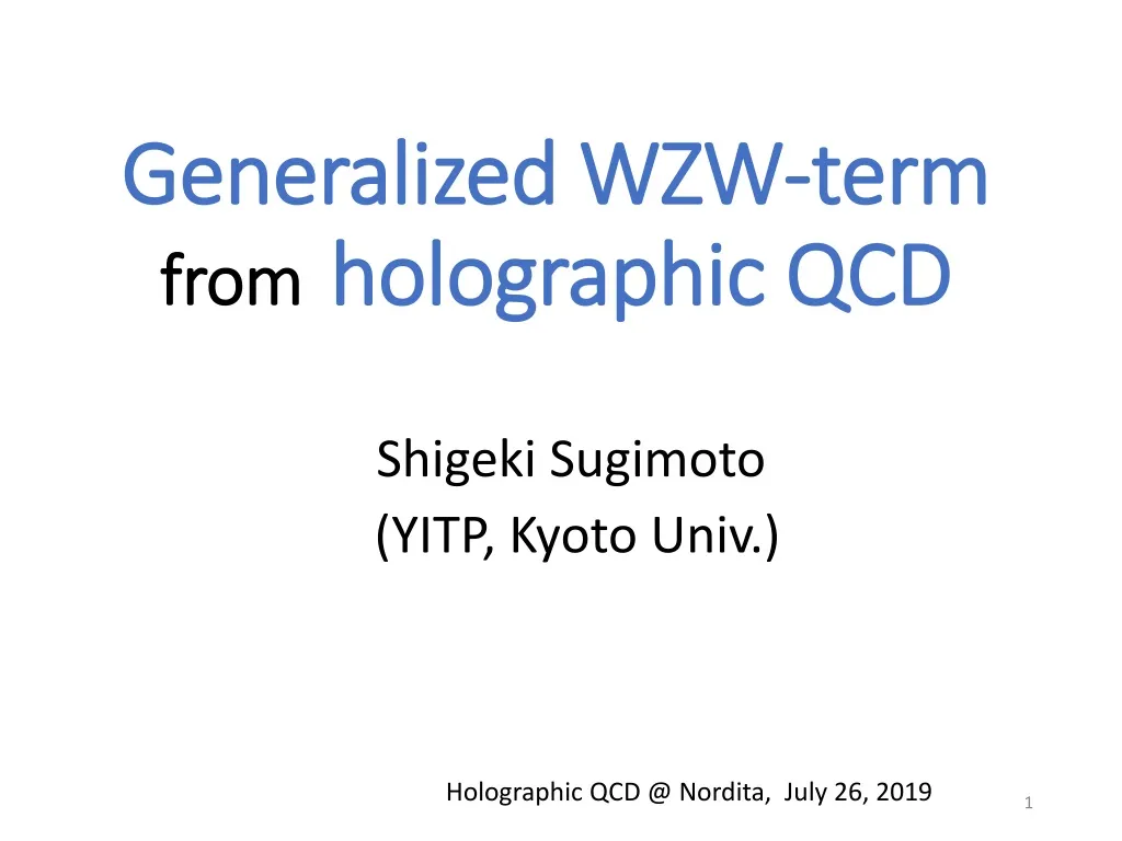 generalized wzw term fro m holographic qcd