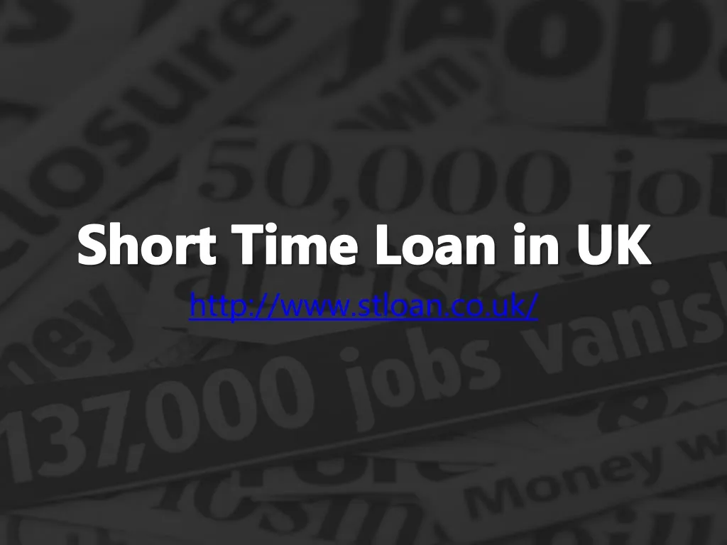 short time loan in uk