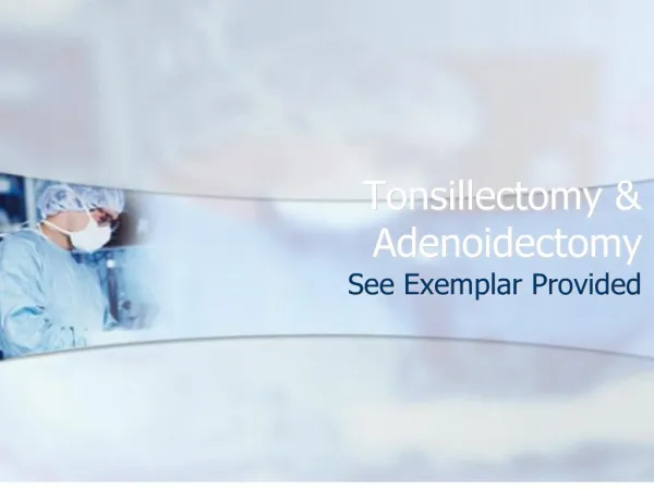 tonsillectomy adenoidectomy