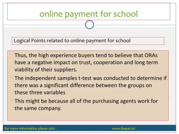 How to submited online paynment for school