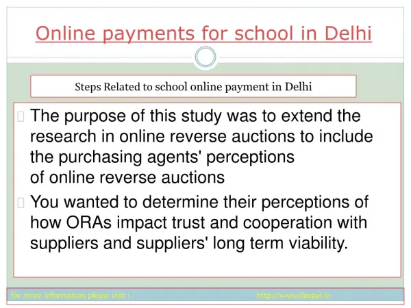 feepal provide online payment for school in Delih