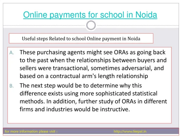 we facilities provide online payment for school in noida