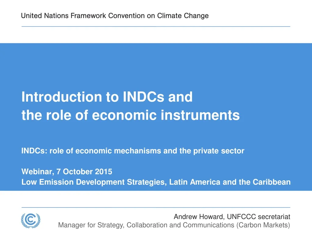 introduction to indcs and the role of economic instruments