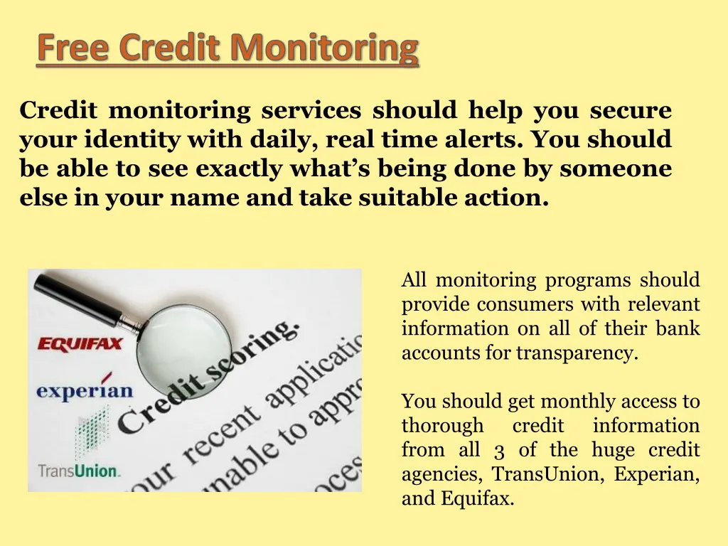 free credit monitoring