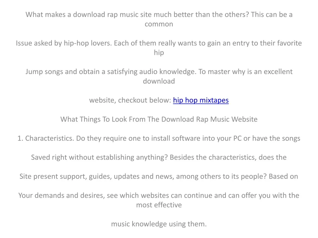 what makes a download rap music site much better