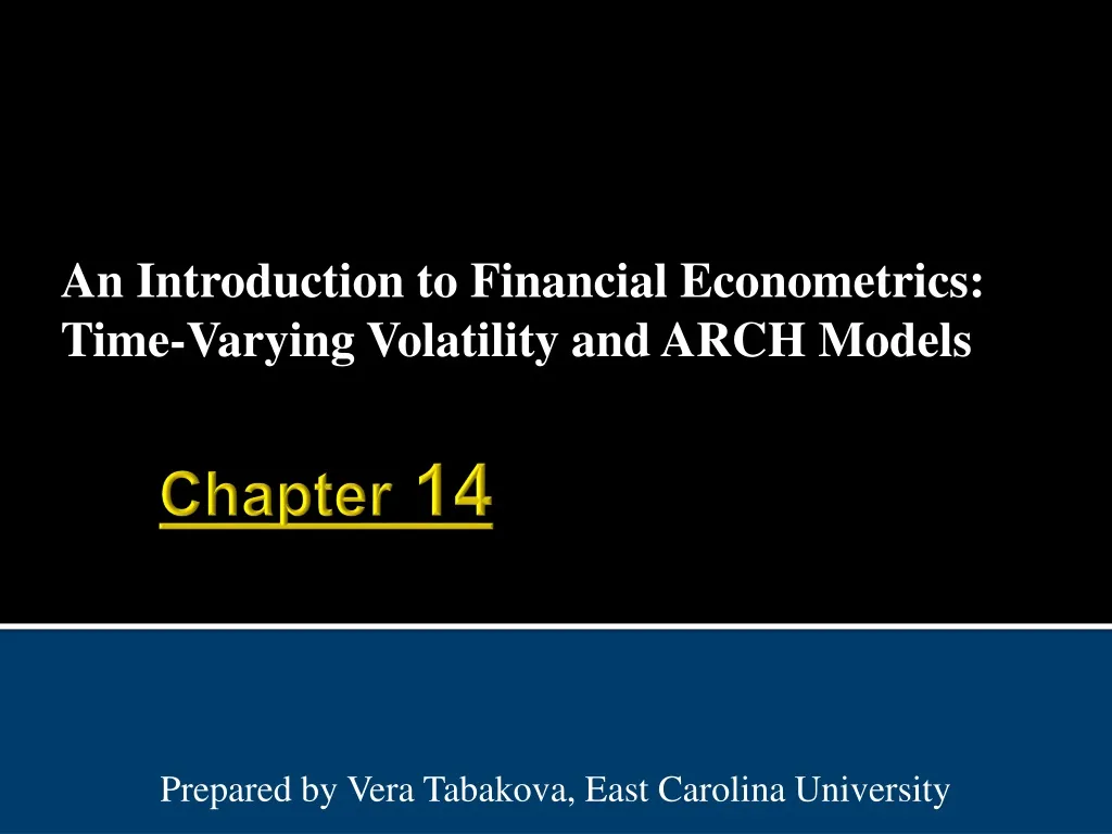 an introduction to financial econometrics time varying volatility and arch models
