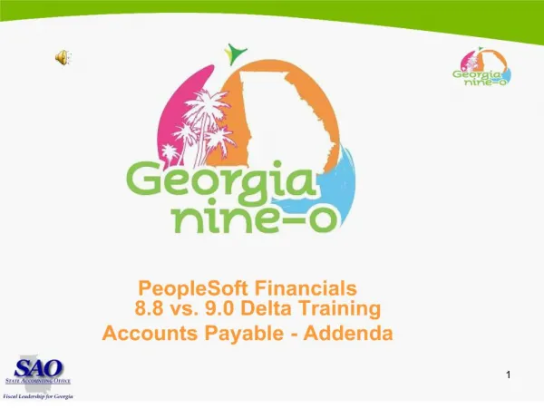 peoplesoft financials 8.8 vs. 9.0 delta training accounts payable - addenda