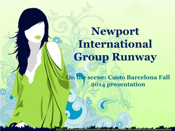 Newport International Group Runway, on the scene: Custo Barc