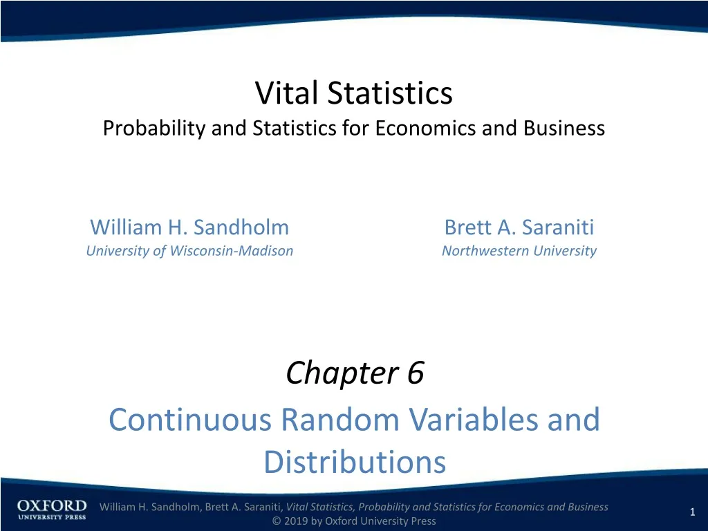 vital statistics probability and statistics for economics and business