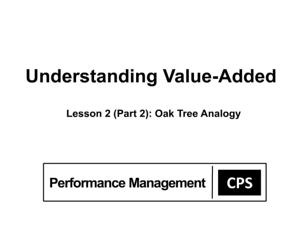 understanding value-added