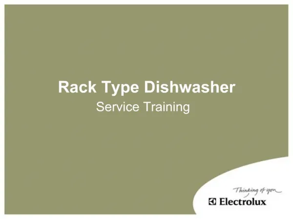 Rack Type Dishwasher