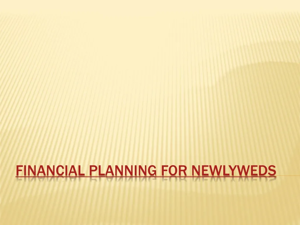 financial planning for newlyweds