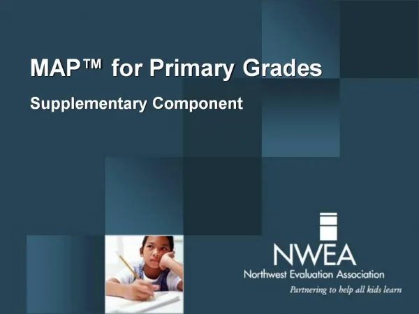 MAP for Primary Grades Supplementary Component