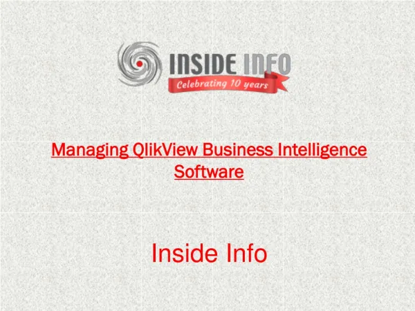 Managing QlikView Business Intelligence Software