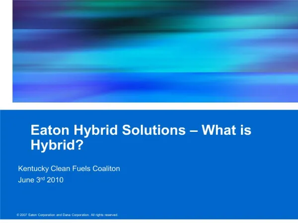 eaton hybrid solutions what is hybrid