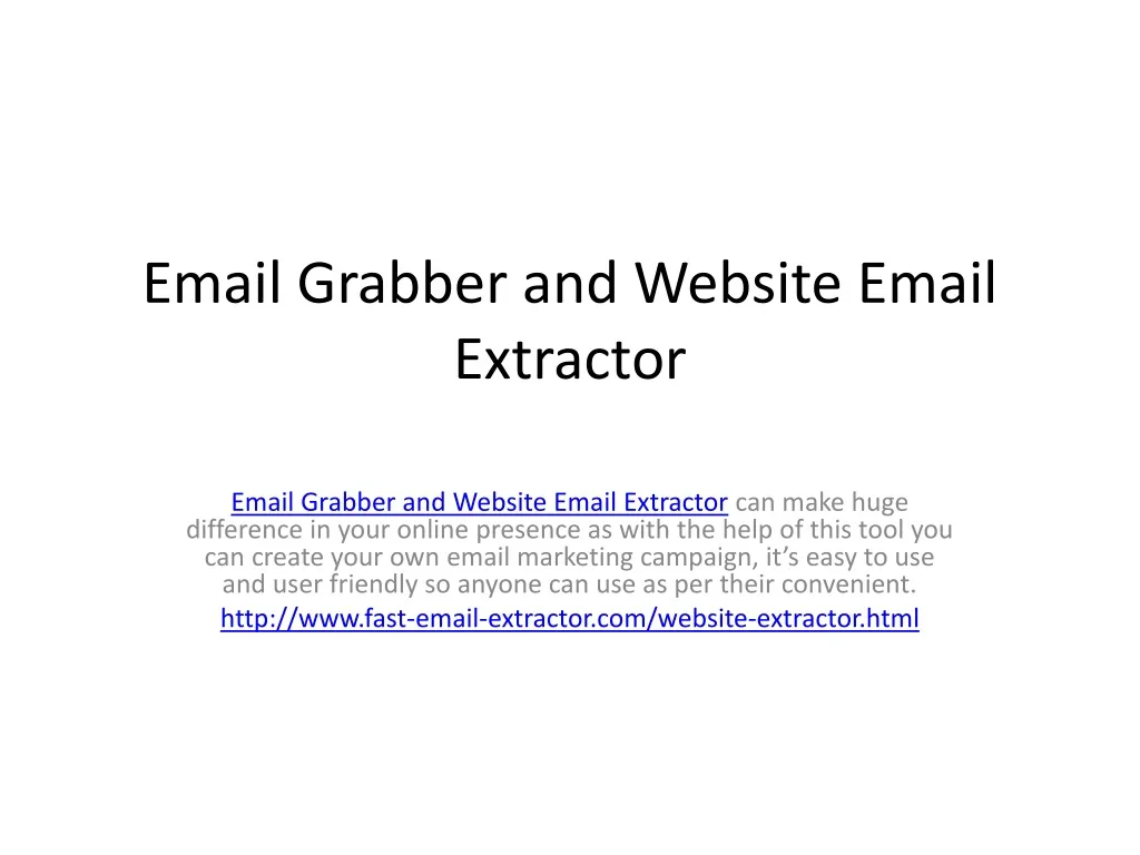 email grabber and website email extractor