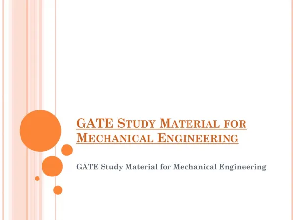 GATE coaching for Mechanical engineering