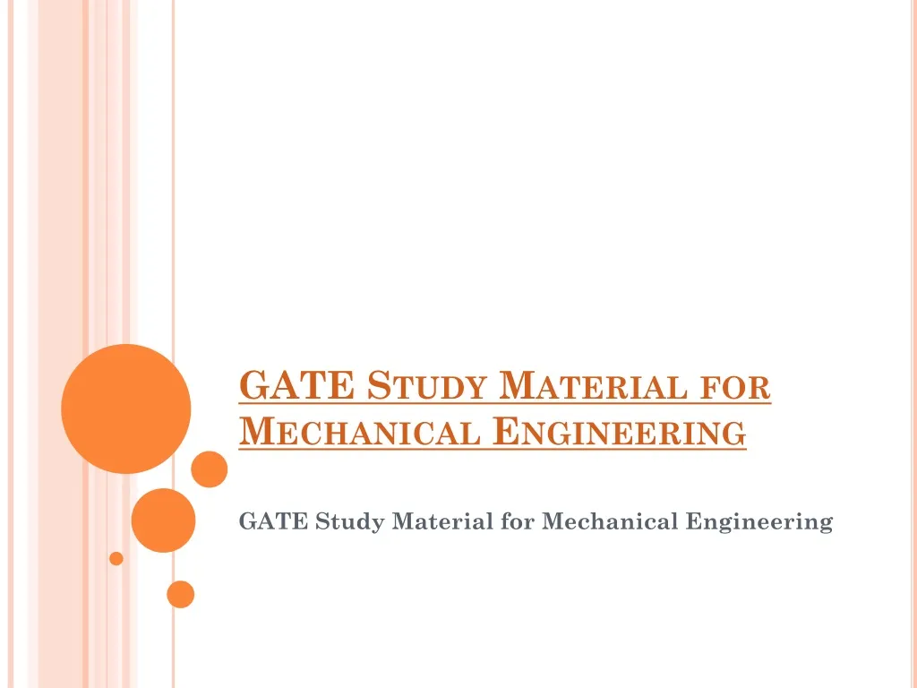 gate study material for mechanical engineering