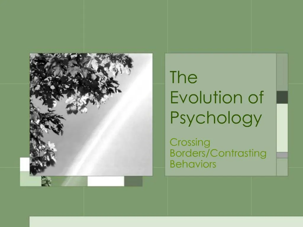 PPT - The Evolution Of Psychology PowerPoint Presentation, Free ...