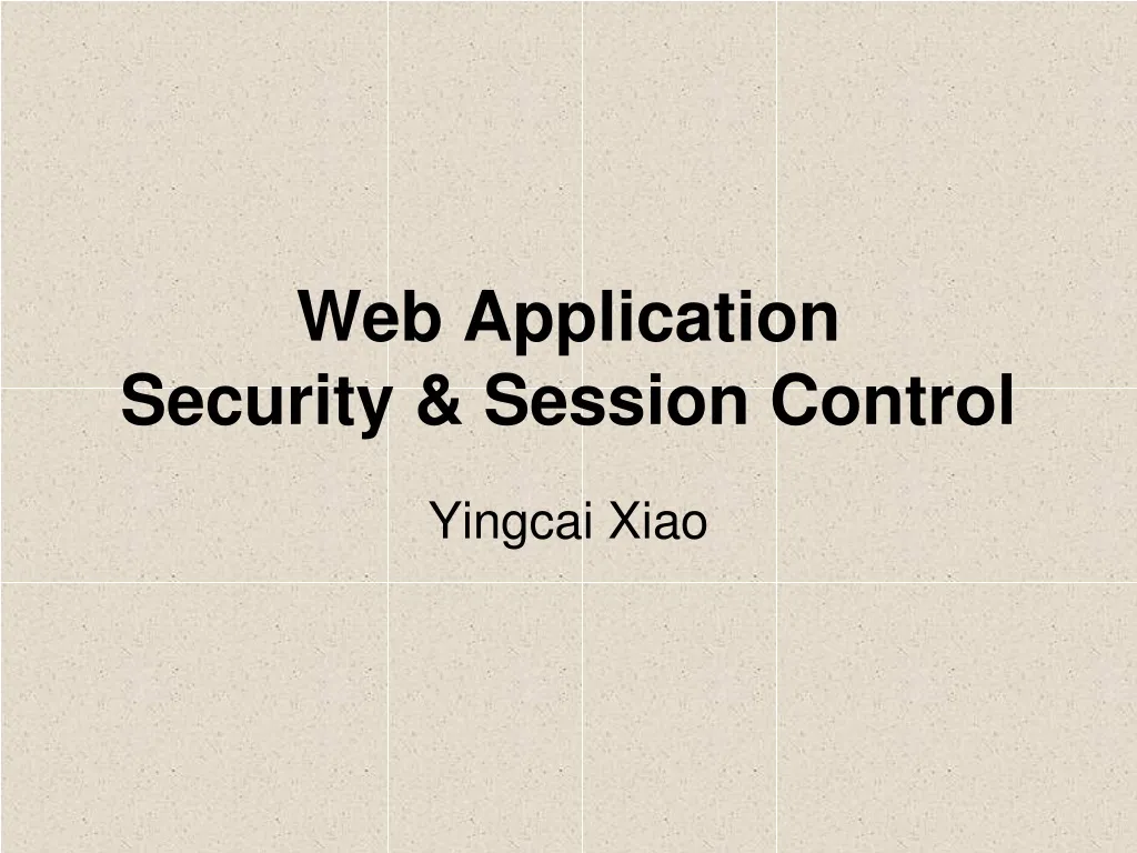 web application security session control