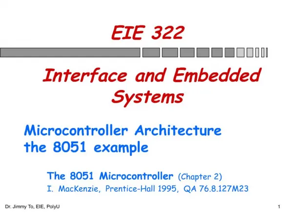 eie 322 interface and embedded systems