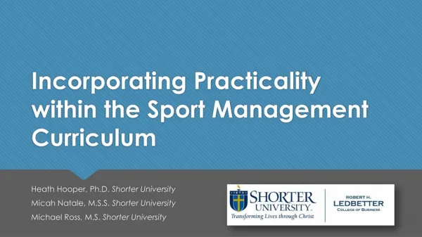 Incorporating Practicality within the Sport Management Curriculum