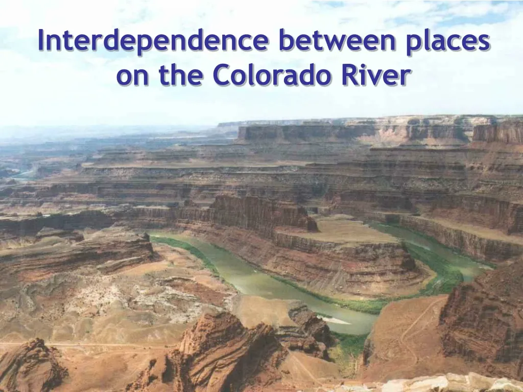 interdependence between places on the colorado