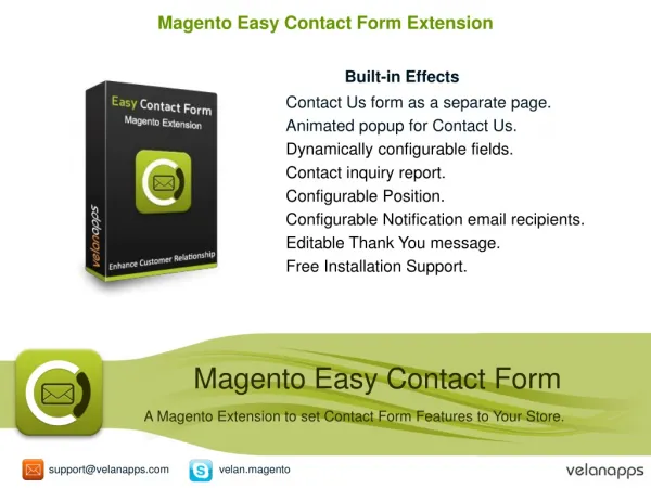 Magento Contact Form Extension,Magento Extension - Velanapps