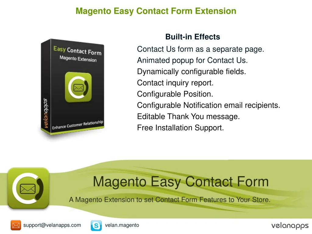 magento easy contact form