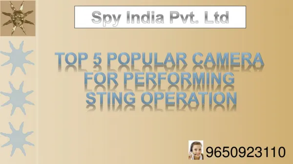 top 5 popular camera for performing sting operation | 965092