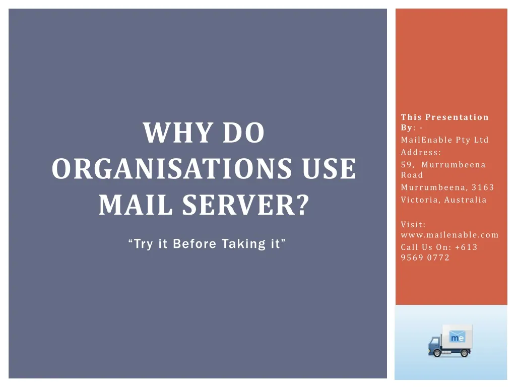 why do organisations use mail server