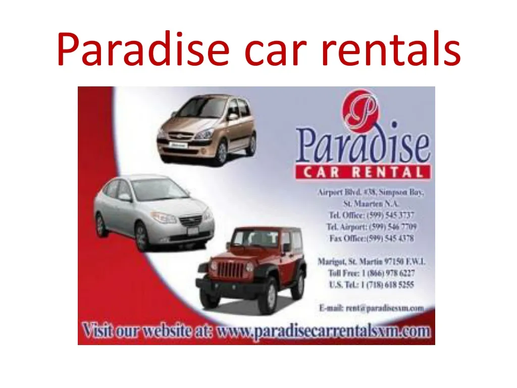 paradise car rentals