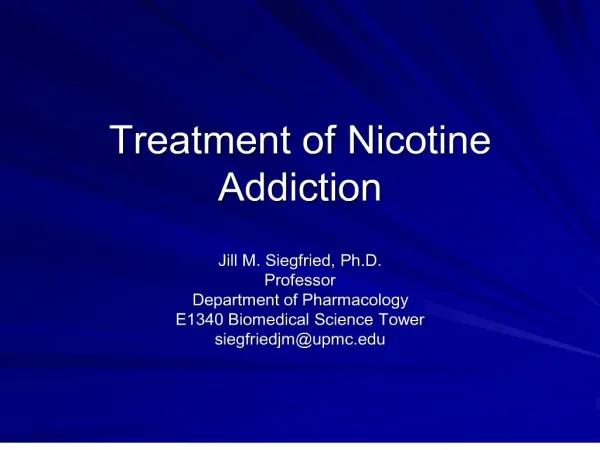 treatment of nicotine addiction