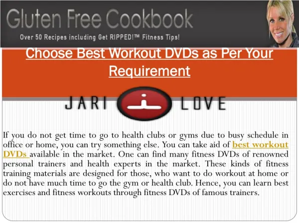 Choose best workout dv ds as per your requirement